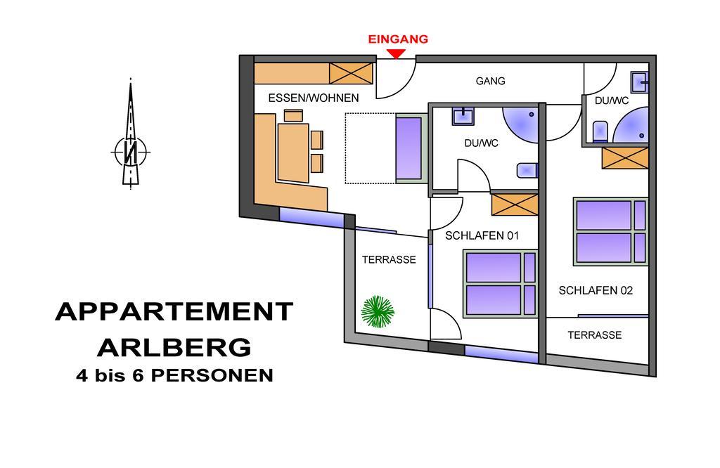 Apart Bellevue Pettneu am Arlberg Quarto foto